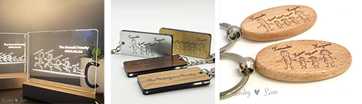 家族ネームキーホルダー 【Family Love】